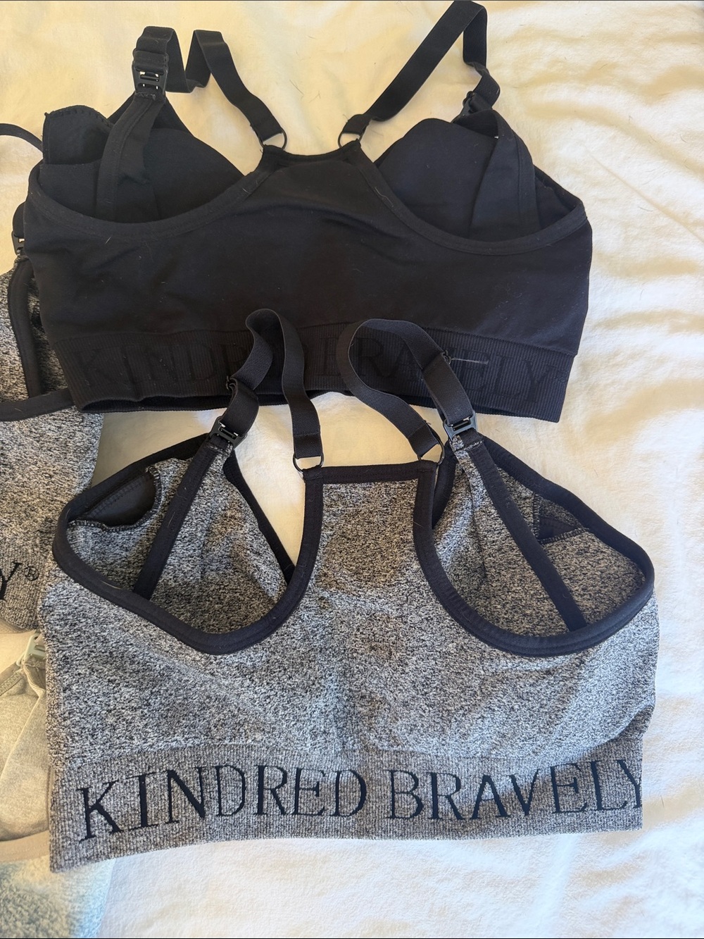 Kindred Bravely Ombre Nursing Sleep Bras in Gray, Black and Blue - Picture 5 of 5